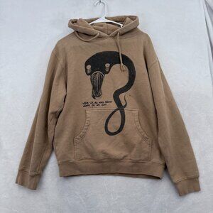 Billie Eilish Hoodie Mens L Brown When We All Fall Asleep Tour Concert